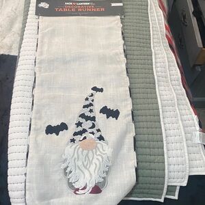 Gnome and Bat Table Runner